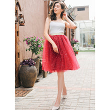 Load image into Gallery viewer, Starry Sequin Puffy Tulle Skirt
