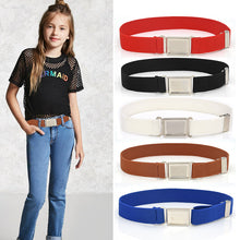 Load image into Gallery viewer, Multicolor Children Boys Girls Magnet Buckle Embellishment Elastic Belts
