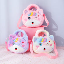 Load image into Gallery viewer, Unicorn Cute Small Plush Cosmetics Change Mobile Storage Sling Bag
