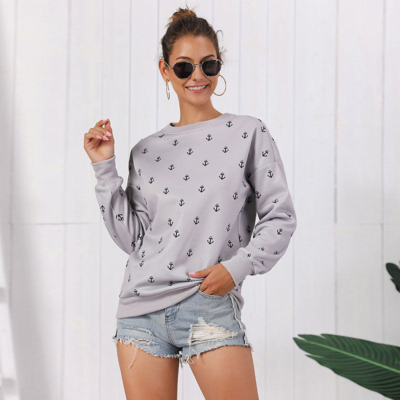 hot sale latest design fashion streetwear women custom all over print sweatshirt