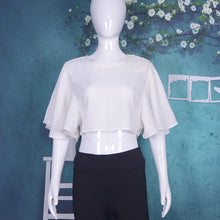 Load image into Gallery viewer, Batwing Sleeve Crop Top Sunproof Beachwear Cover Up
