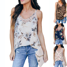 Load image into Gallery viewer, Summer New Design Woven Floral Multiple Color  Deep V neckTank Top
