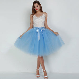 7-layer 65cm Puffy Tutu A Line Tulle skirt