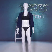 Load image into Gallery viewer, Three Quarter Sleeve Kimono Beachwear Bikini Cover Up

