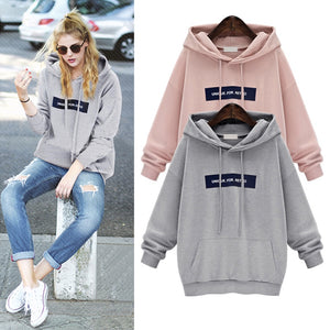 Girls Plus Size Fleece Blank Hoodie Women Oversized Solid Crew Neck