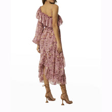 Load image into Gallery viewer, One-Shoulder Ruffle Midi Chiffon Casual Dress
