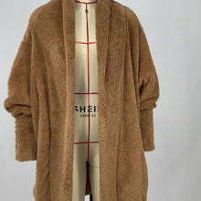 Load image into Gallery viewer, Women Autumn Winter Brown Faux Fur Shearling Double-faced Fuzzy Coat
