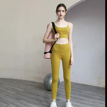 Load image into Gallery viewer, High Waist Fitness Running Wear Sports Yoga Bra Pants Two Piece Set
