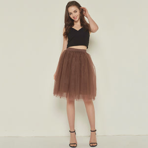 5 Layers Puffy Tutu Tulle Skirt