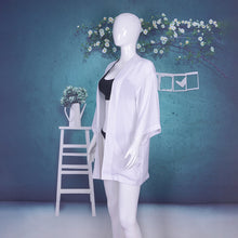 Load image into Gallery viewer, Three Quarter Sleeve Kimono Beachwear Bikini Cover Up
