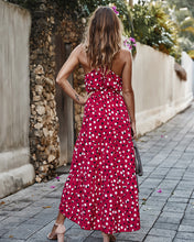 Load image into Gallery viewer, Summer Polka Dot Vacation Big Flare Ruffle Dress
