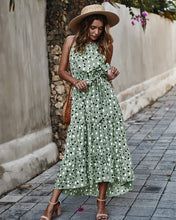 Load image into Gallery viewer, Summer Polka Dot Vacation Big Flare Ruffle Dress
