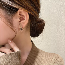 Load image into Gallery viewer, S925 Silver Needle Winter Autumn Cute Flocking Cute Animal Hare Small Stud Earrings

