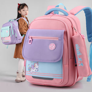 Kids Cartoon Backpack 2-4 Grade Primary Schoolbag