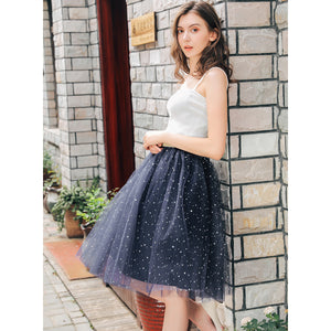 Starry Sequin Puffy Tulle Skirt