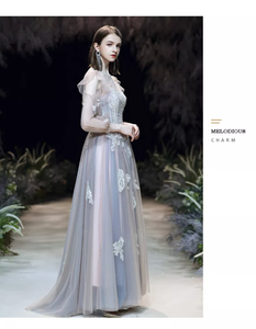 Fairy High Quality Adult Birthday Party 2021 New Design Host Stage Performance Princess Style Evening Dress