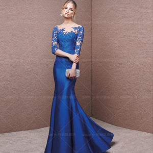 Elegant Mermaid Bridal Gowns Banquet Long Evening Dress