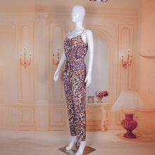 Load image into Gallery viewer, Spaghetti Strap Floral Print Jumpsuit Beachwear with Sashes
