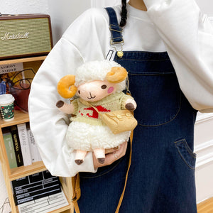 Cute Sweater Goat Doll Cartoon Kids Sling Bag
