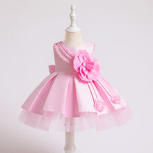 Load image into Gallery viewer, 70-100cm Baby Girls First Month 1Y Birthday Party Dress Wedding Flower Girl Dress Princess Puffy Tiered Dress
