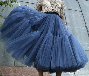 High Waist A Line Long Big Flare Puffy Tulle Skirt