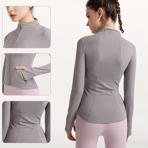 Women Hooded Running Gym Yoga Fitness Jackets