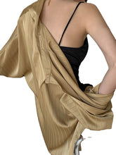 Load image into Gallery viewer, Women Satin Oversized Stripe Shirts
