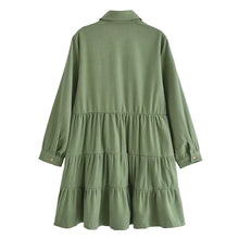 Load image into Gallery viewer, 2022 Autumn New Design Loose Ruched Shirt Dress
