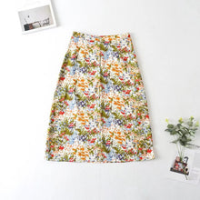 Load image into Gallery viewer, Printed Floral High Waist A Line Midi Pencil Skirt
