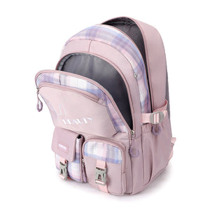 Big Middle School Student Backpack Schoolbag (doll is included)