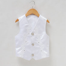 Load image into Gallery viewer, Kids Black Performance Clothing Little Boy&#39;s Texudo Waistcoat
