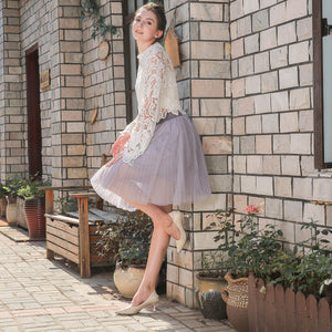 Princess Big Flare Puffy Tulle Skirt