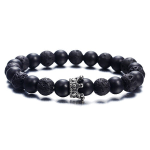 Natural Matt Frosted Obsidian Agate Kallaite Bracelet