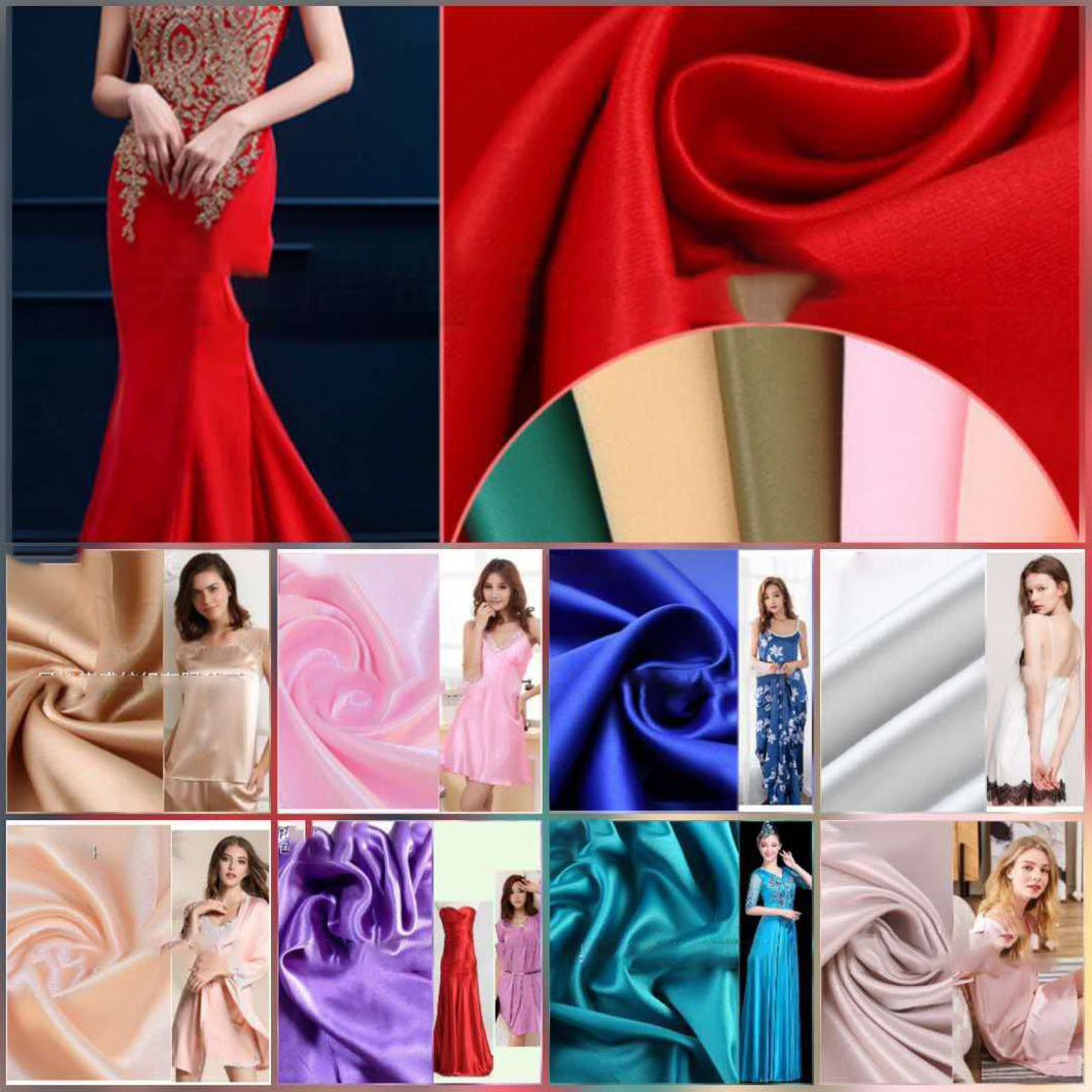 Semi Recycle Satin 50*75D Shiny Satin GRS Certified RPET Fabric