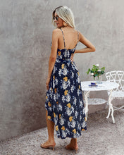 Load image into Gallery viewer, Fashion Printed Backless Spaghetti Tie Casual Dress
