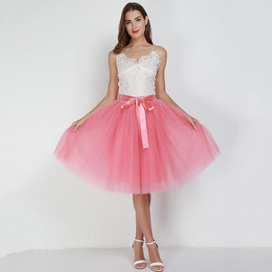 7-layer 65cm Puffy Tutu A Line Tulle skirt