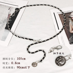 Elegant Clothing Thin Metal Chain Ornament Belts