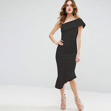 Load image into Gallery viewer, New style one shoulder dress sexy style Bodycon dress
