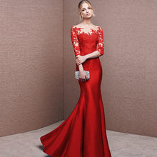 Load image into Gallery viewer, Elegant Mermaid Bridal Gowns Banquet Long Evening Dress
