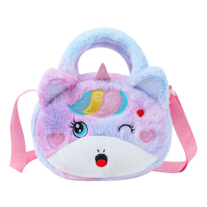 Unicorn Cute Small Plush Cosmetics Change Mobile Storage Sling Bag