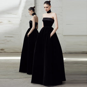 Black Elegant Bridal Celebrity Presenter Evening Dresses