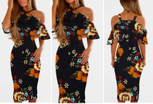 Load image into Gallery viewer, hot sale fashion printed sling cross sexy strapless bag hip dress  1 buyer
