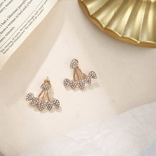 Load image into Gallery viewer, Crystal Sweetheart Pendant Asymmetrical Leaves Ear-hook Stud Earrings
