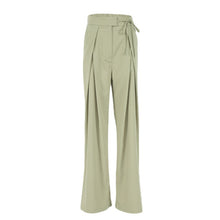 Load image into Gallery viewer, Green Loose High Waist Floor Length Casual Pencil Pants
