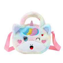 Load image into Gallery viewer, Unicorn Cute Small Plush Cosmetics Change Mobile Storage Sling Bag
