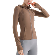 Load image into Gallery viewer, Women Hooded Running Gym Yoga Fitness Jackets
