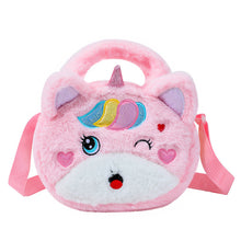 Load image into Gallery viewer, Unicorn Cute Small Plush Cosmetics Change Mobile Storage Sling Bag
