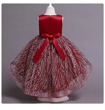 Load image into Gallery viewer, 100-150cm Girls Fancy Dresses Sleeveless Tulle Train Puffy Princess Dress
