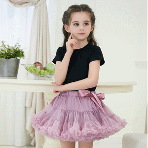 Little Girl's Bowknot Puffy Tulle Tutu Princess Short Skirt