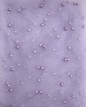 Load image into Gallery viewer, Soft Pearl Beaded Tulle Fabric
